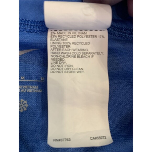 $56 Nike Essential High Waist Swim Bottoms Pacific Blue Size Medium Running Jog - Picture 11 of 13